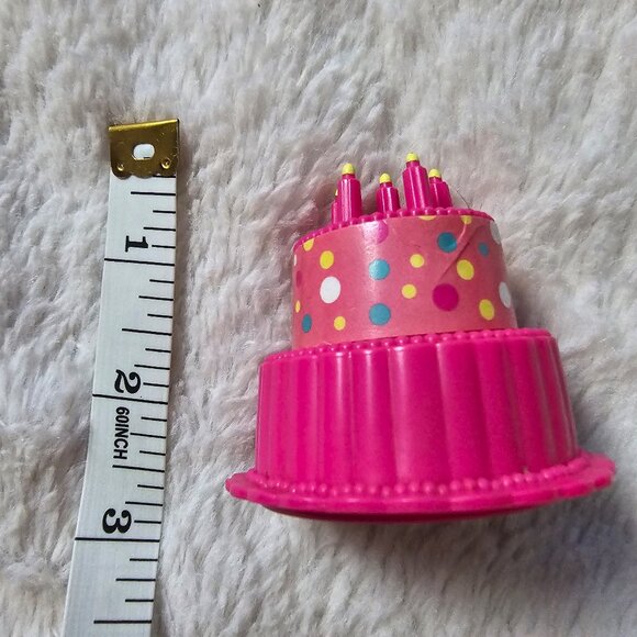 Boley? Doll Cake Birthday Celebration Food Accesory Pink Candles Polka Dot - Picture 2 of 2